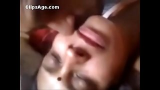 Beautiful desi aunt gets kissed and boobs sucked by neighbour guy