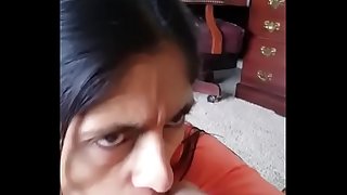 Indian mature wife blowjob