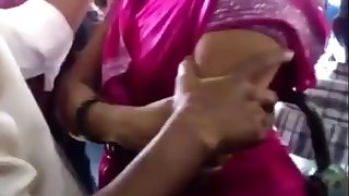 Pawing Indian Lady On A Train - Public