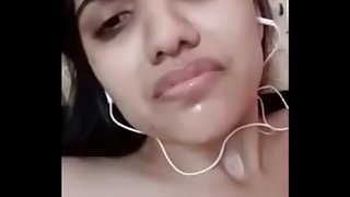 Indian girl with video call with her boy mate