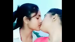 Desi lezzie female kissing