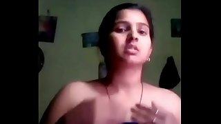 Desi newly married chick selfie video. Big tits
